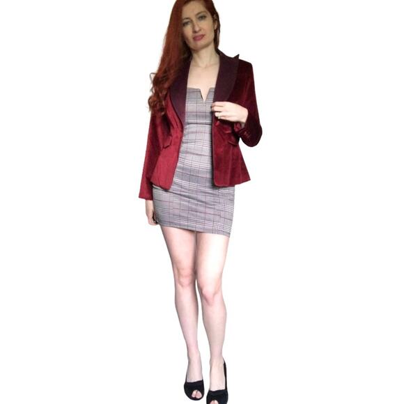 Max & Ash Plaid Sexy Mini Sheath Dress Size XS/S - Picture 9 of 9